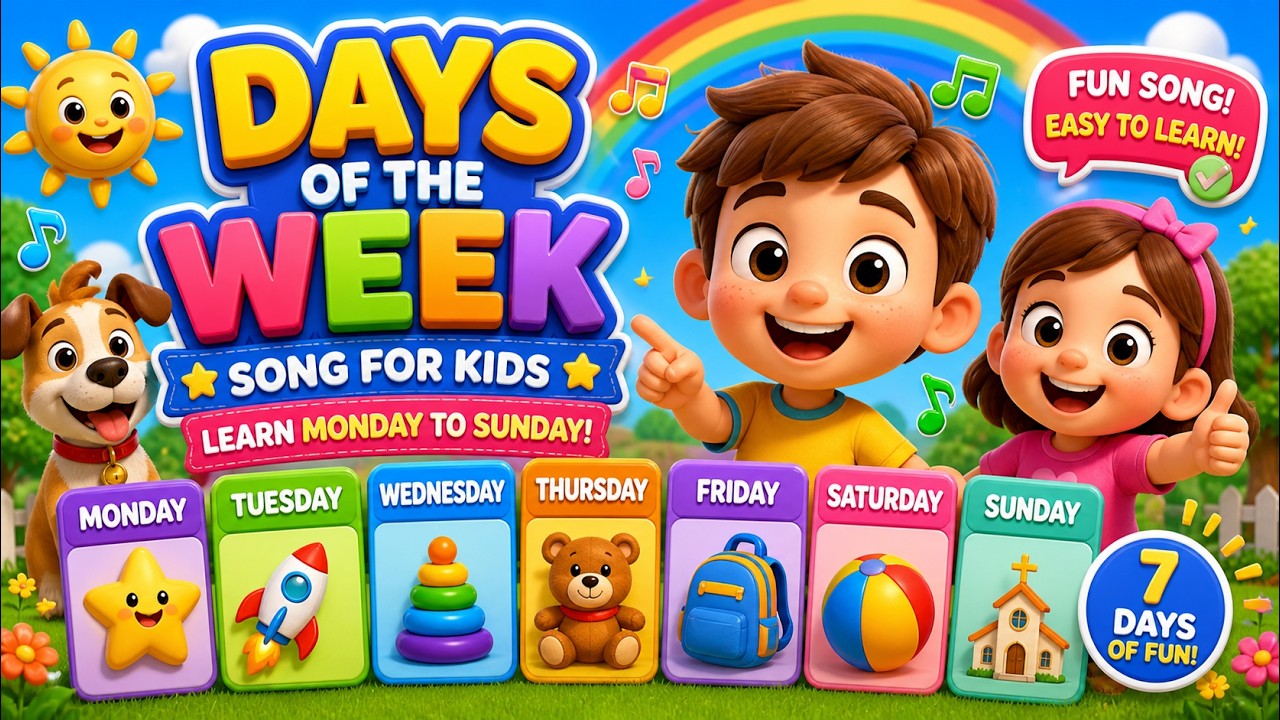 Days of the Week Song for Kids | Learn Monday to Sunday | JIBI INDONESIA