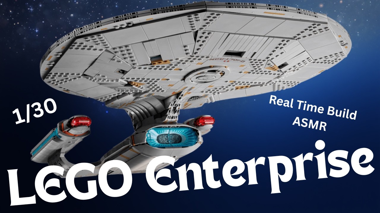 LEGO set 10356 Star Trek, USS Enterprise 1/30 ASMR (No Talking/Real Time)