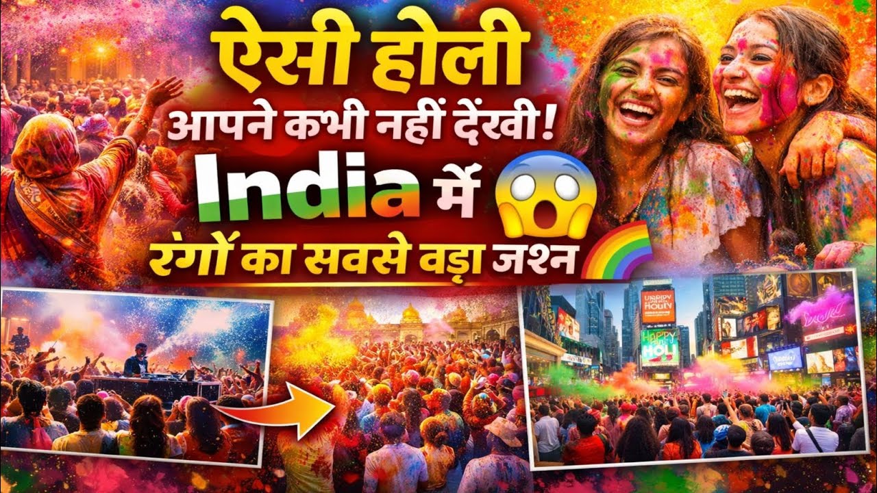 India Me Holi 2026 Ka Dhamaka! Dekhiye Kaha Kaise Manayi Ja Rahi Hai Holi 🌈Holi festival 