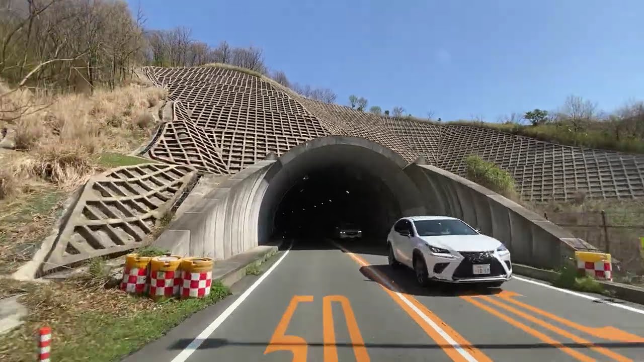 熊本県道28号　阿蘇郡西原村から　南阿蘇村