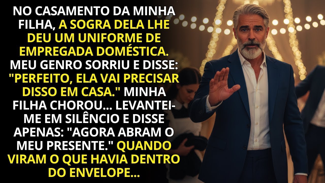 Minha filha recebeu um uniforme de empregada no casamento. Meu genro riu. Eu só sinalizei que...