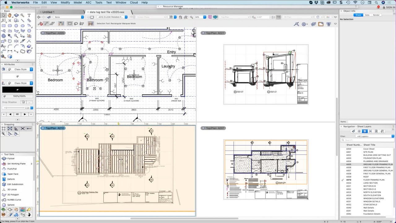 Creating and Managing Drawings in Vectorworks 2020