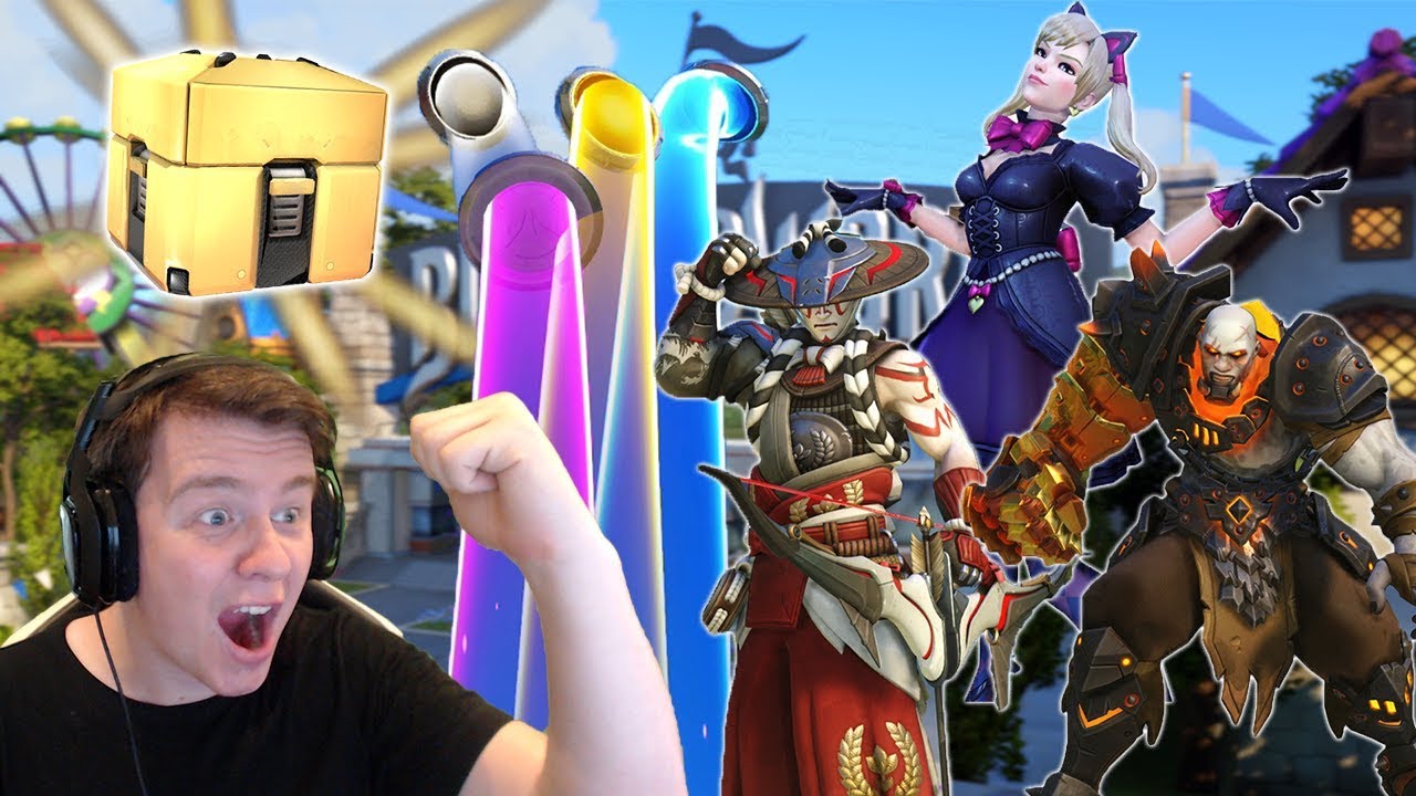 Unboxing 101 NEW Cosmetic Loot Boxes - New Legendary Skins, Emotes & Items [Overwatch]