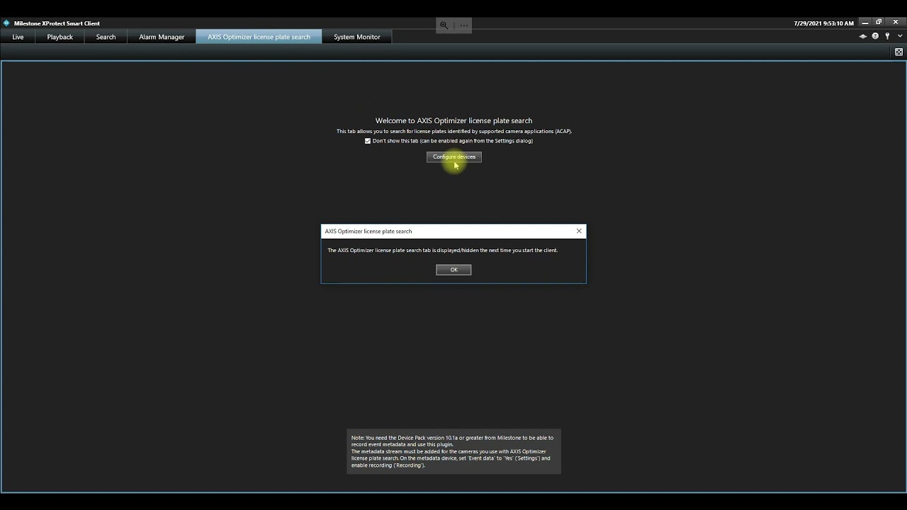 AXIS License plate verifier with Milestone Corporate and using the AXIS Optimizer