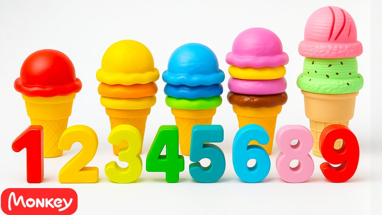 Learn Colors, Shapes, Numbers, Alphabets with Monkey Junior 💚💙💜 Fun Play Educational Collection