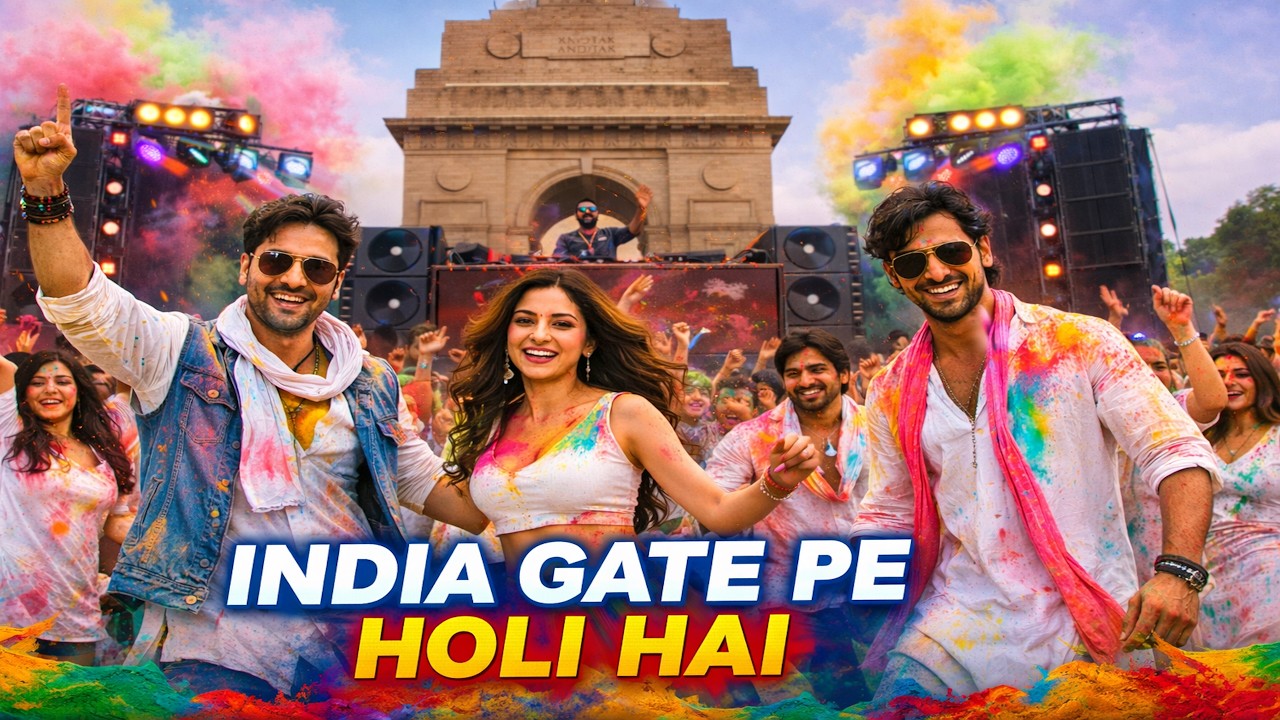 India Gate Pe Rang Lage Re | Delhi Holi DJ Song | Arimojo Music Holi Special
