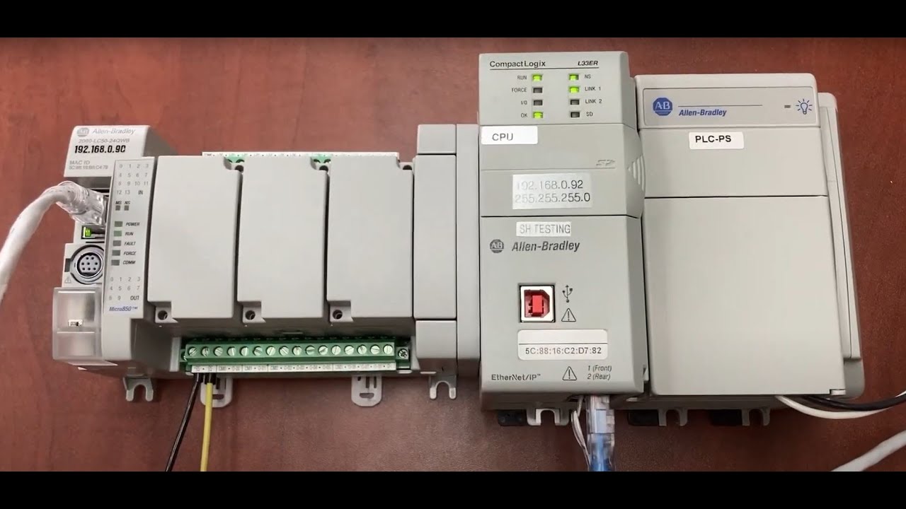 RSLOGIX5000 CompactLogix MSG для связи с ПЛК Micro850/820 Ethernet