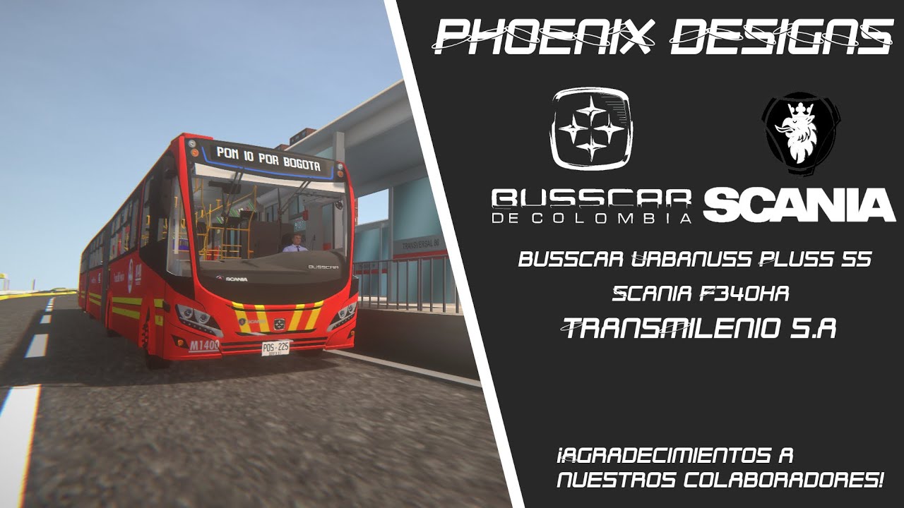 [PBS] Busscar Urbanuss Pluss S5 - Scania F340HA TransMilenio | Phoenix Designs 🚌