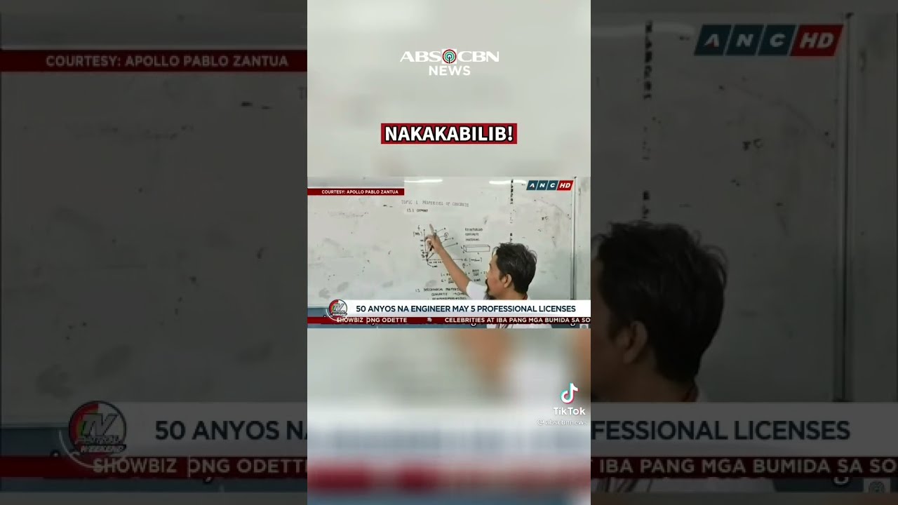 Nakakabilib: 50 y/o engineer may 5 PRC license | ABS-CBN News