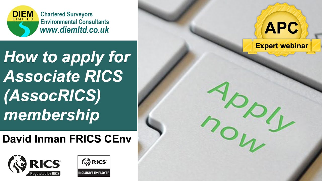 How to apply for Associate RICS (AssocRICS) membership