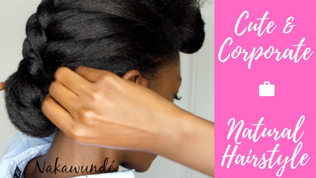 Corporate Natural Hair? Quick Hairstyle #10 || Nakawunde
