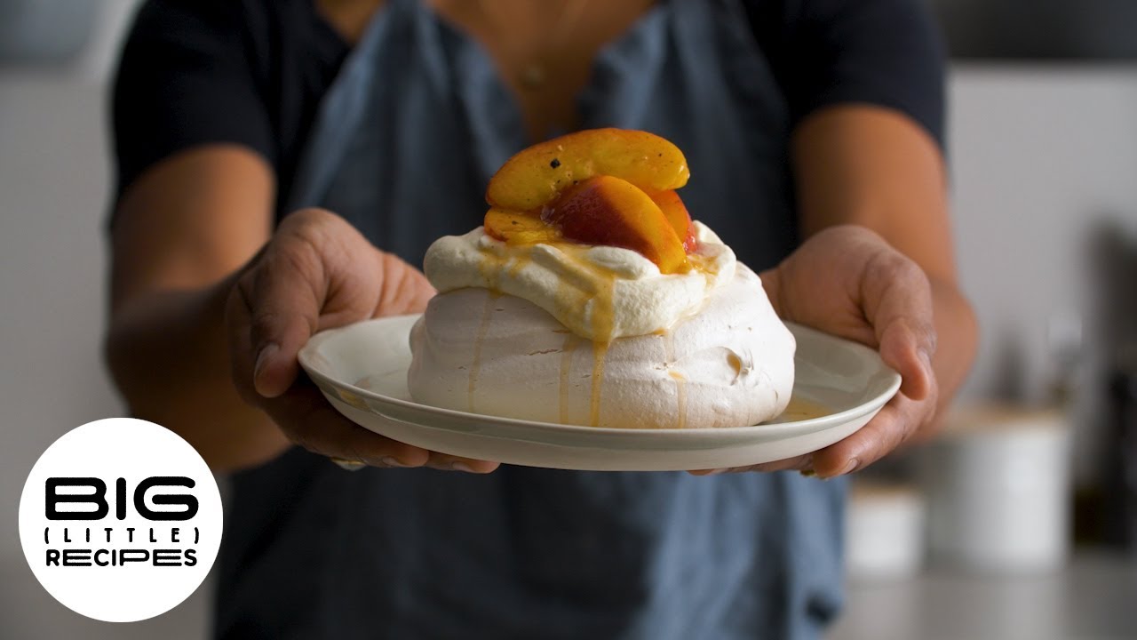 5-Ingredient Peach Pavlovas I Big Little Recipes