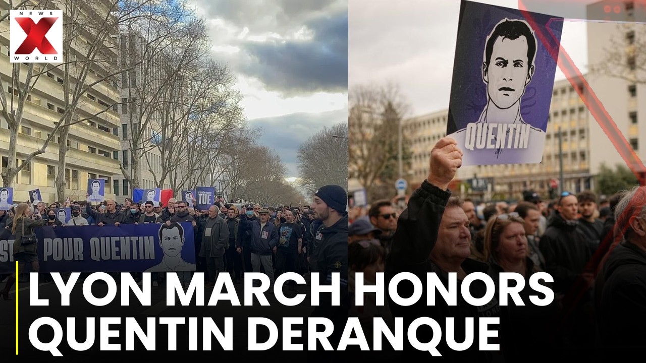 Hundreds March in Lyon Honoring Far-Right Activist Quentin Deranque | NewsX World