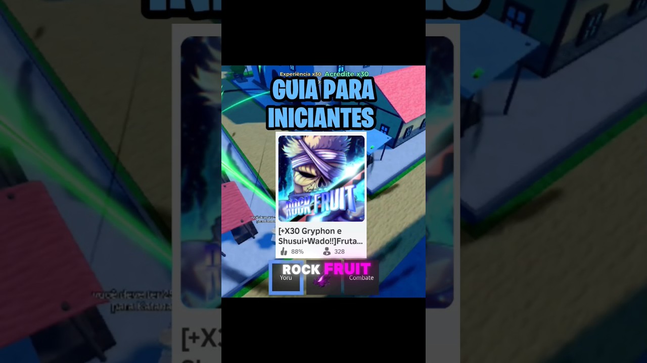 Guia para iniciantes novo rock fruit #rockfruit #robloxonepiece #onepieceroblox