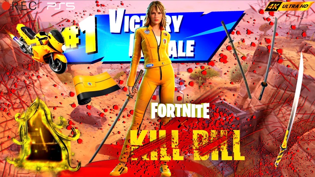 New Fortnite X Kill Bill | Uma Thurman Bride Skin | Forsaken Vow Blade Trickshot Victory Royale 4K