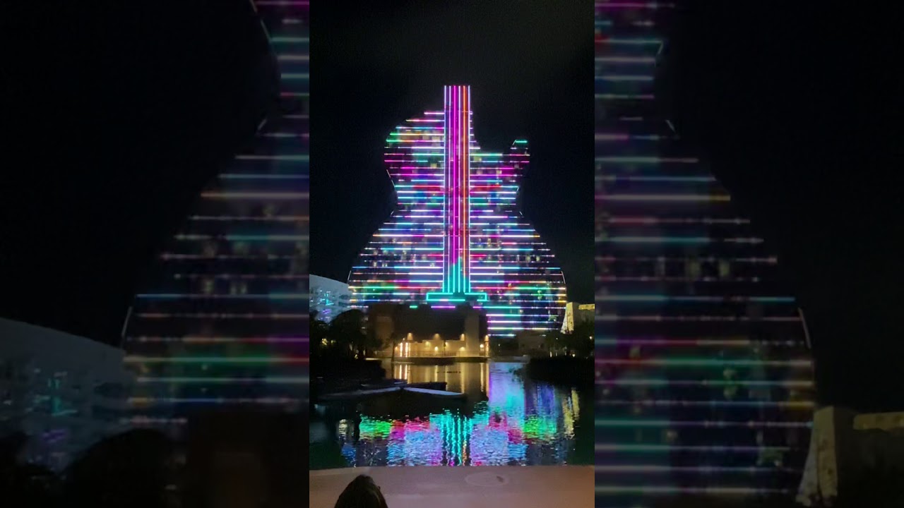 Hard Rock Guitar Hotel Light Show 1/1/21