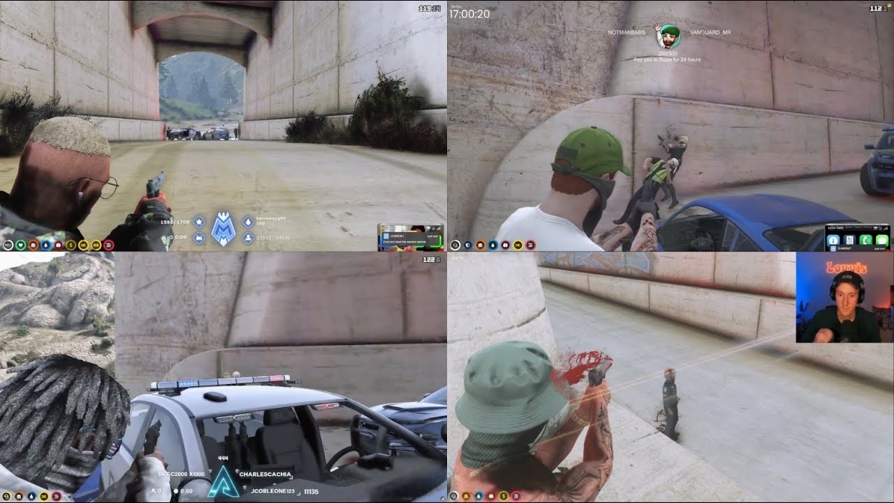 Mandem and Ste Have A Shootout With Cops Mid Boost | NoPixel Mandem GTA RP