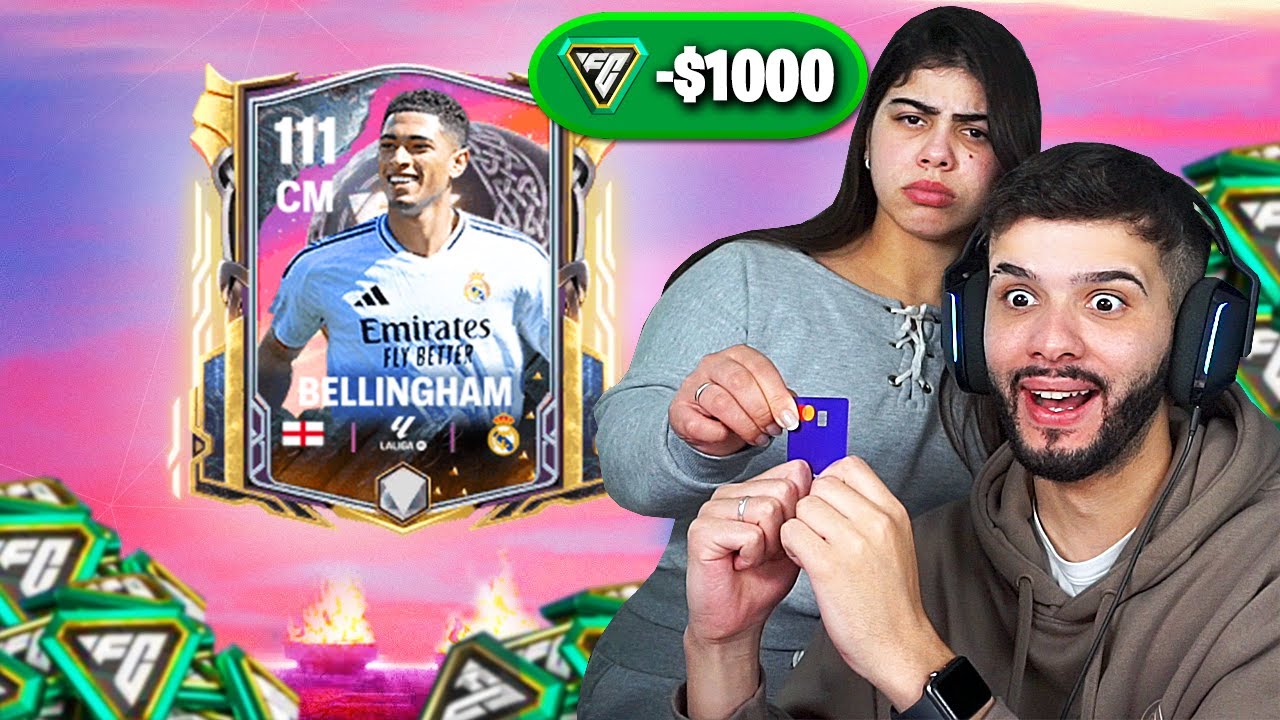 PEGUEI O CARTÃO DA MINHA NAMORADA E GASTEI TUDO NO FC MOBILE
