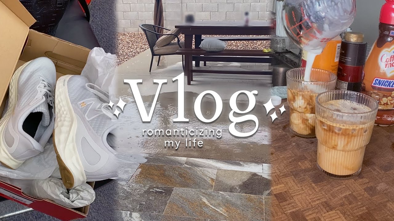 vlog ✨ cozy rainy day 🌧️, making coffee, shopping 🛍️