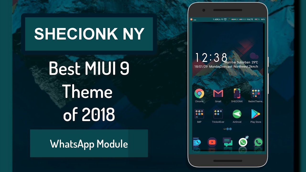 Best MIUI 9 Theme of 2018 || SHECIONK NY || All Themed Apps || WhatsApp / Youtube / Play Store