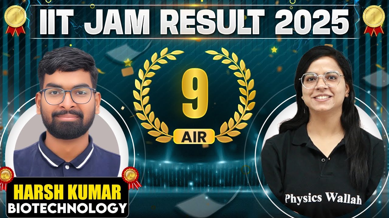 Meet IIT JAM Biotechnology 2025 - AIR 9 Harsh Kumar🏆 || IIT JAM Result 2025 Topper Interview