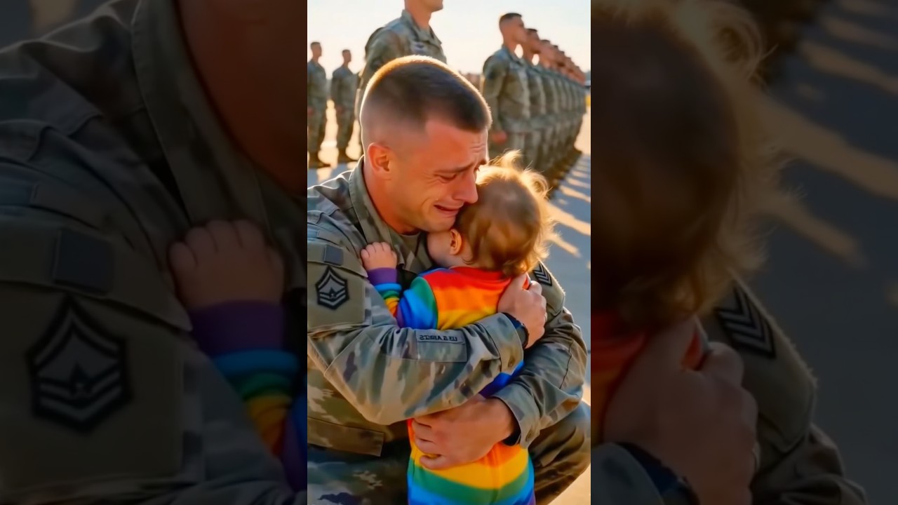 The safest place is finally in Dad&rsquo;s arms #coming #military #viral #surprise#surprise #love #reunion