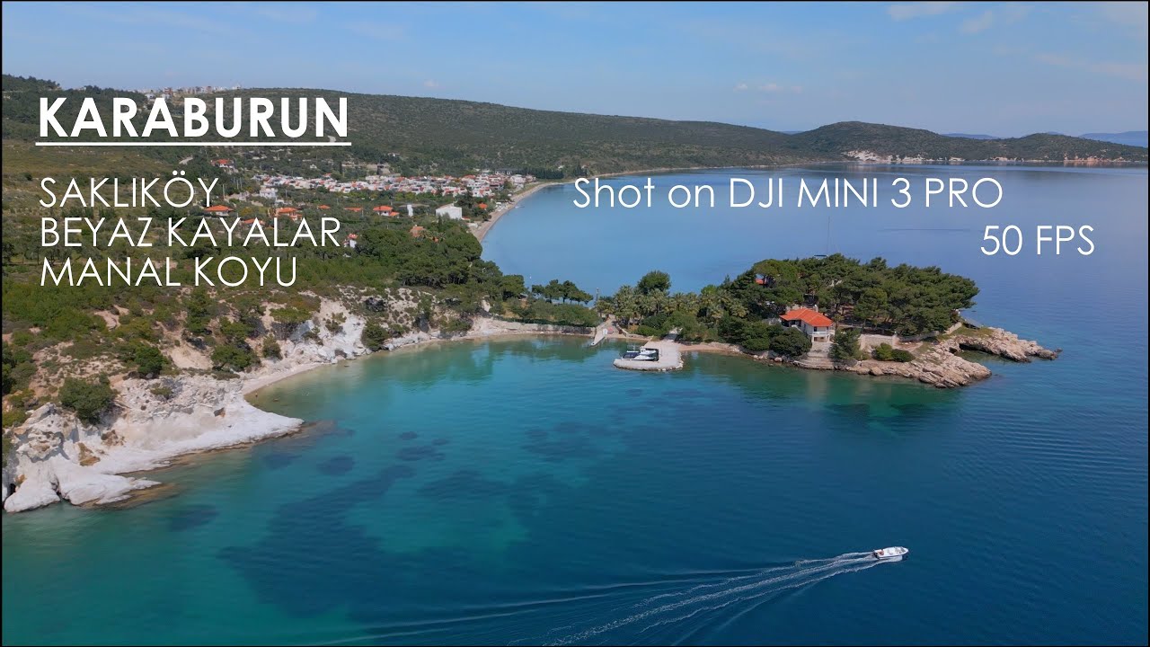 Mordoğan | Beyaz Kayalar | Manal Koyu | Drone ile Manzaralar | 4K | İzmir | T&uuml;rkiye