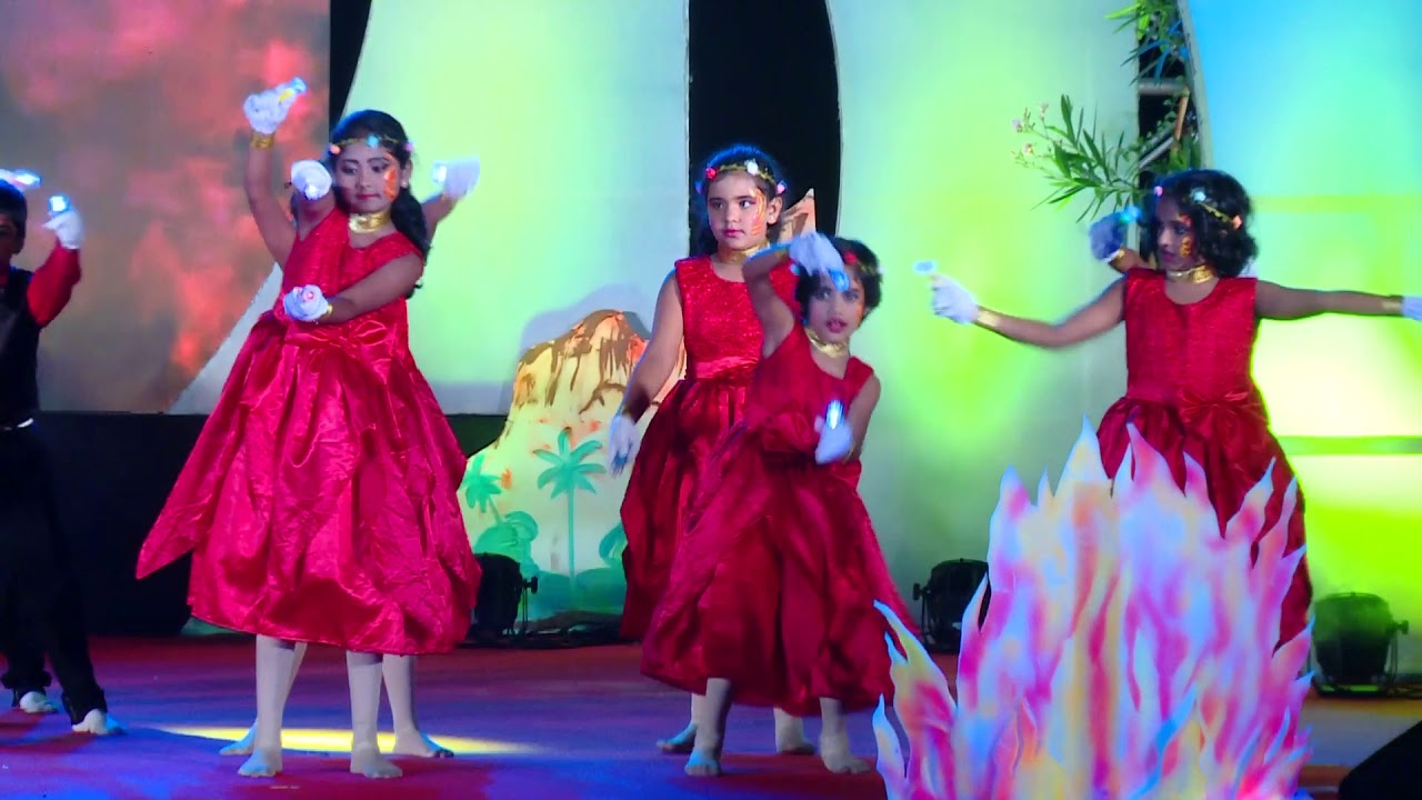 FIRE DANCE : 'THE ALGAE ISLAND' & 'PANCHA TATTVA' KG ANNUAL DAY - AIR DANCE