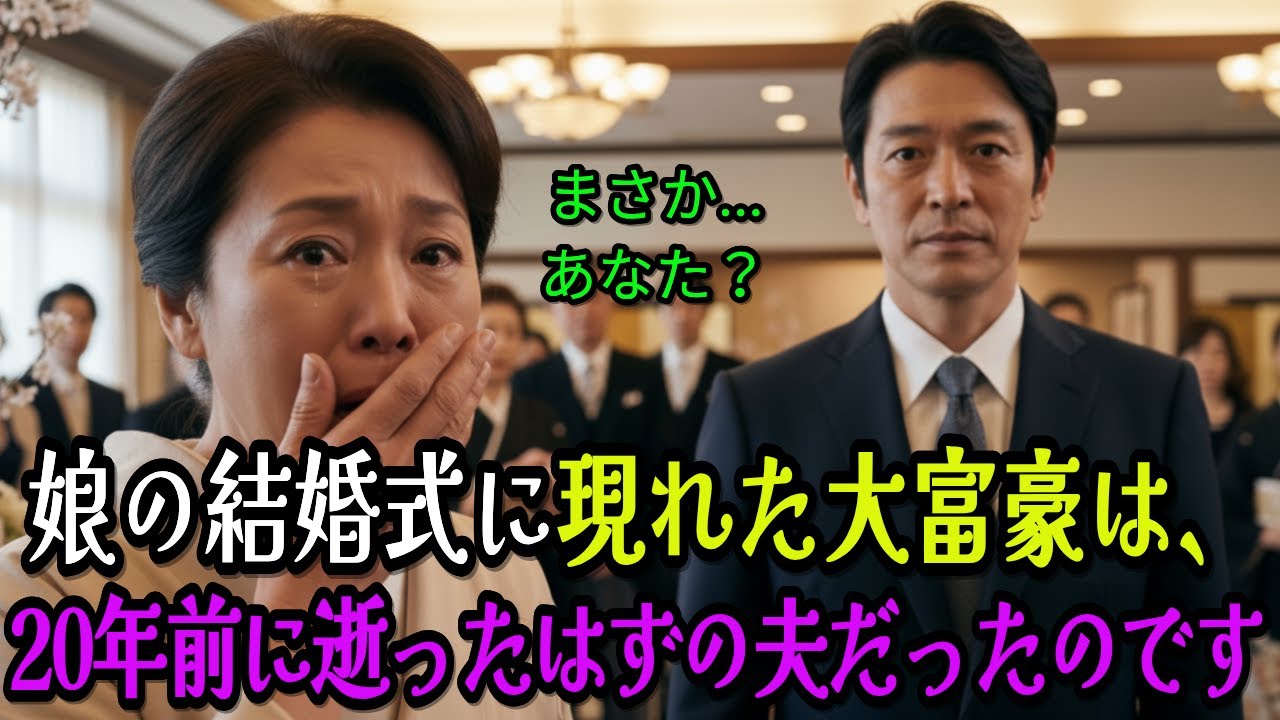 まさか…あなた？娘の結婚式に現れた大富豪は、20年前に亡くなったはずの夫だった｜老後の物語｜感動ストーリー｜物語ラジオ｜オーディオブック｜