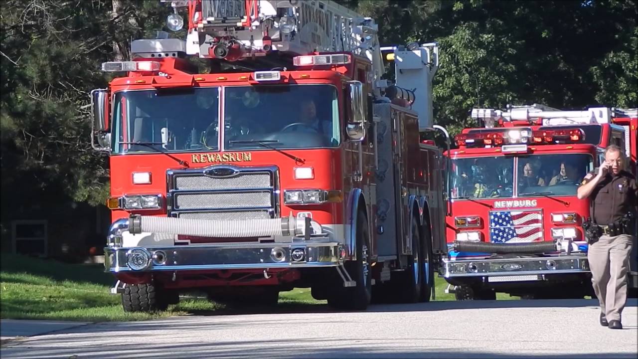 Huge Emergency Response - House Fire in West Bend, WI