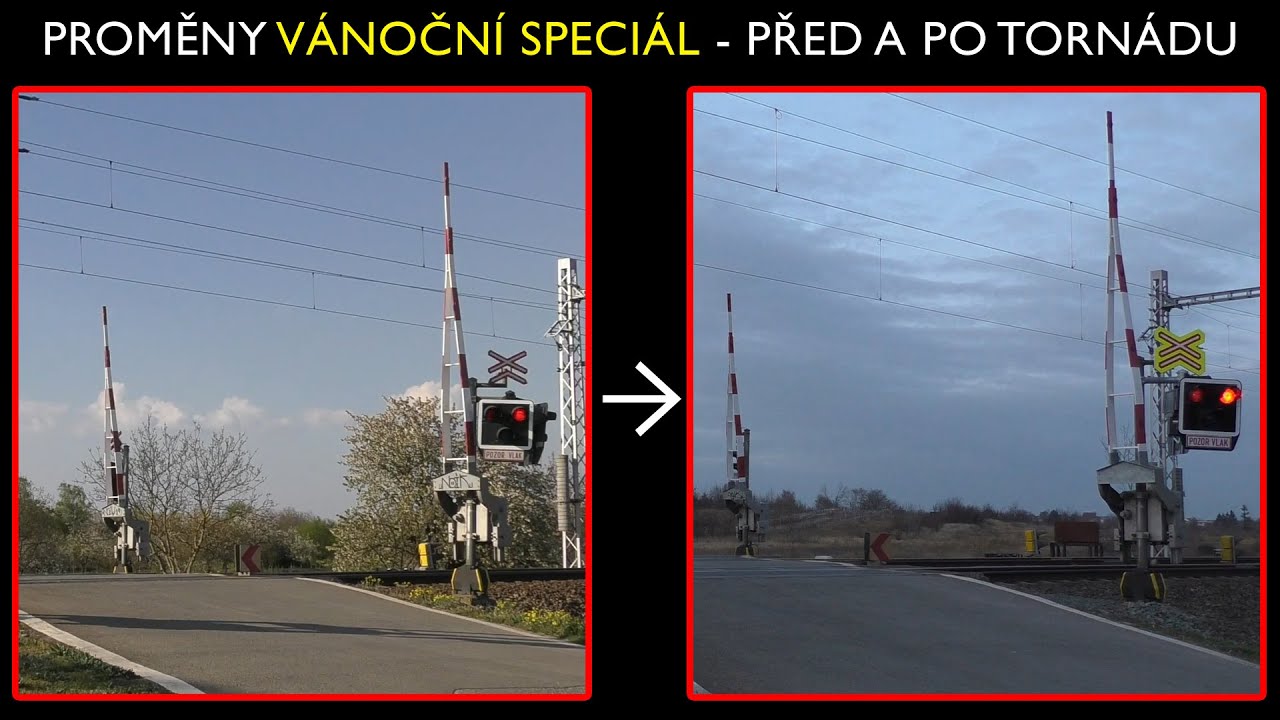 CHRISTMAS SPECIAL: Railroad crossing changes in the area affected by the F4 tornado (South Moravia)