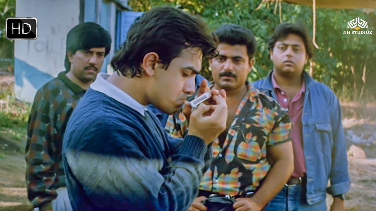 आमिर खान ने पकड़वाया एक खतरनाक क्रिमिनल - Baazi (1995) | Aamir Khan, Mamta Kulkarni | Fight Scene