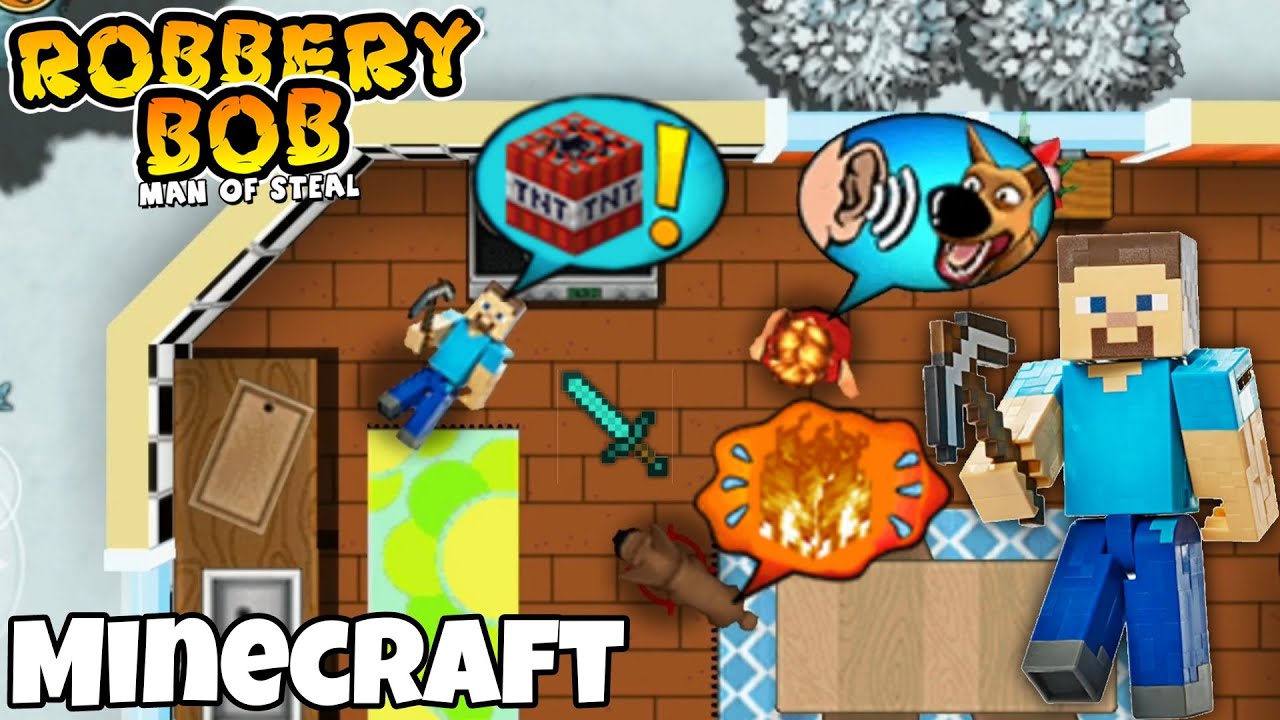 Minecraft - New Character In Robbery Bob Part 12