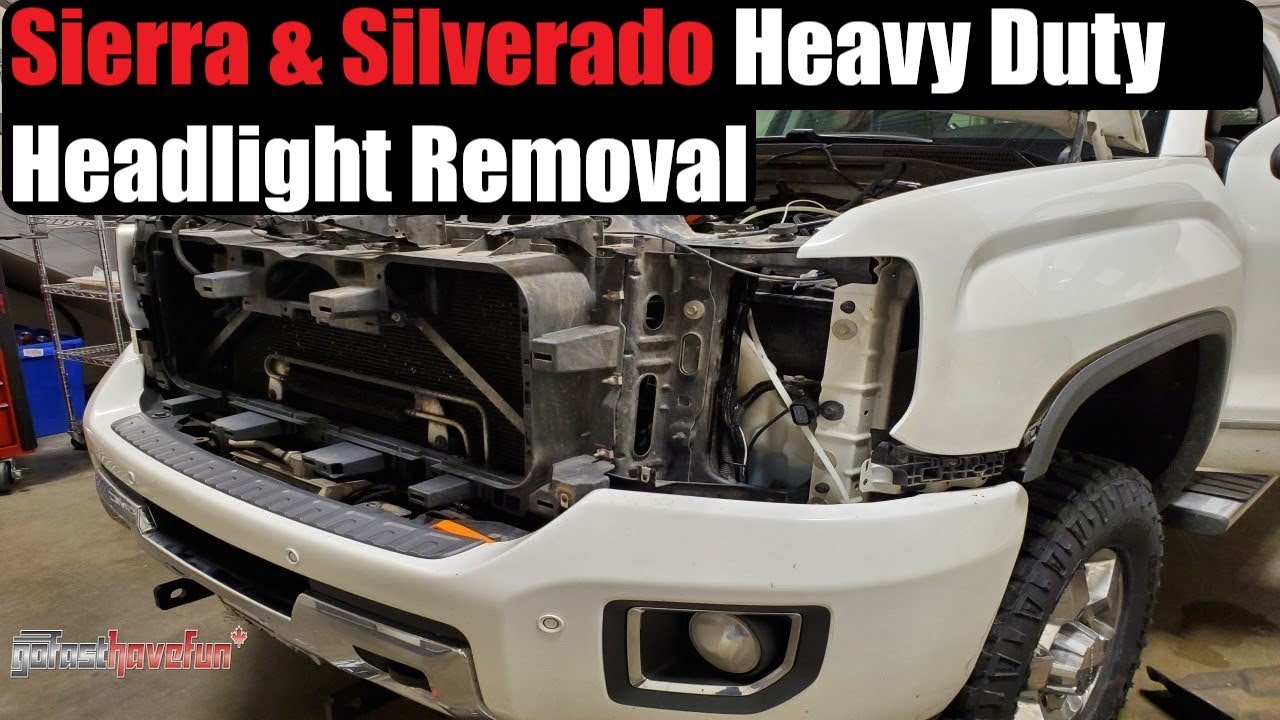 Снятие фар GMC Sierra / Chevy Silverado 2500 3500 2014 - 2018 | AnthonyJ350