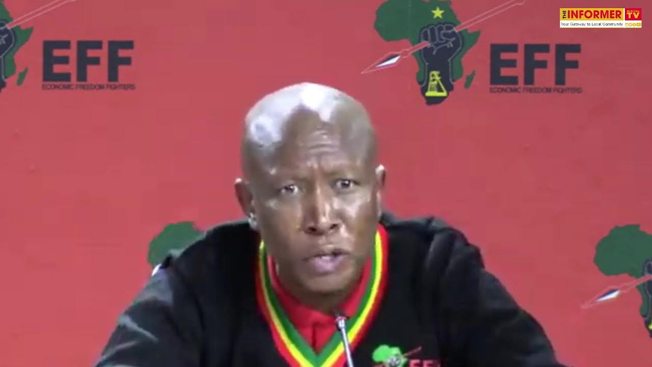 Economic Freedom Fighters President Julius Malema Addresses EFF Press Conference
