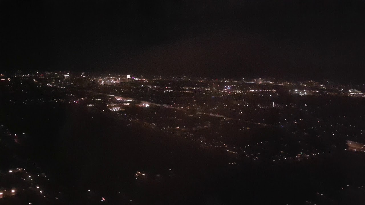 Night Landing in Berlin Tegel Airport