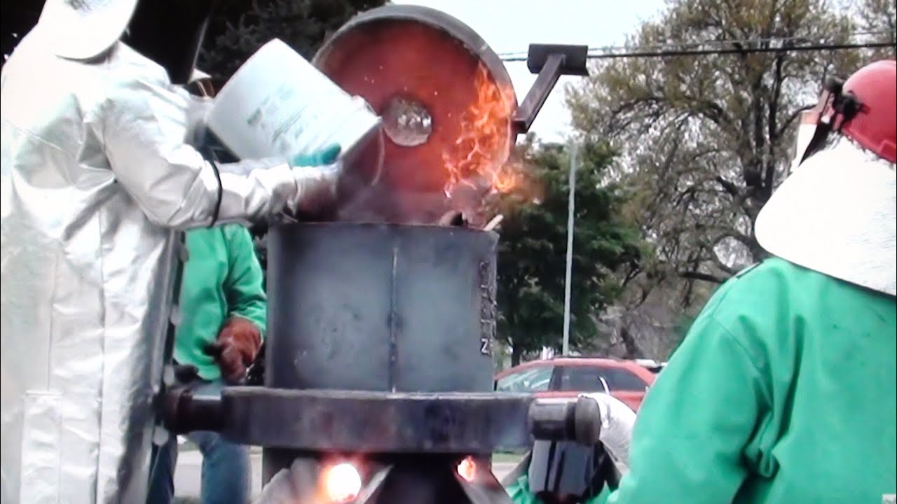 IRON MAKING at SCHOOL Using a Blast Furnace tubalcain