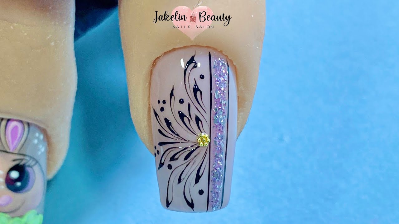 💖COMO HACER ARABESCOS EN LAS UÑAS CON GEL PAINTING✨💅 #arabescosenlasuñas #arabescosfacilnailart