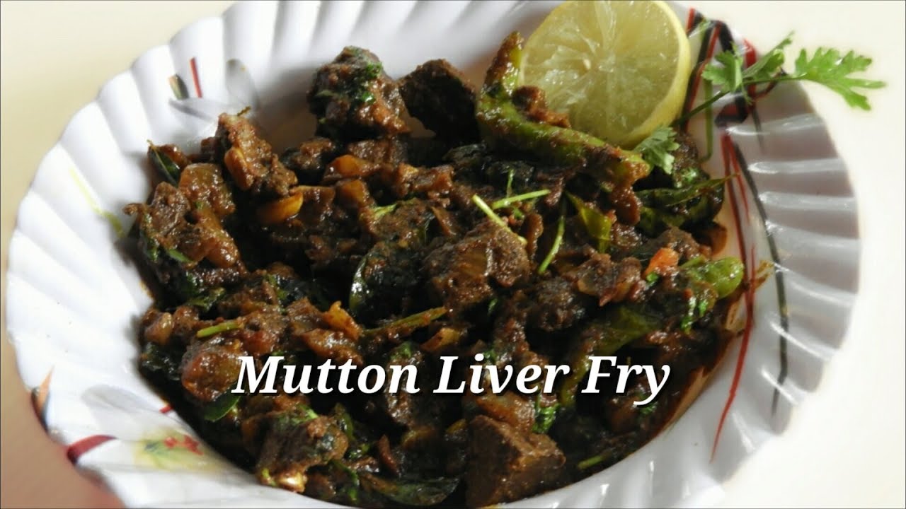Mutton Liver Fry Recipe | Goat Mutton Liver Fry in Bangalore Style | Kannada | Rekha Aduge