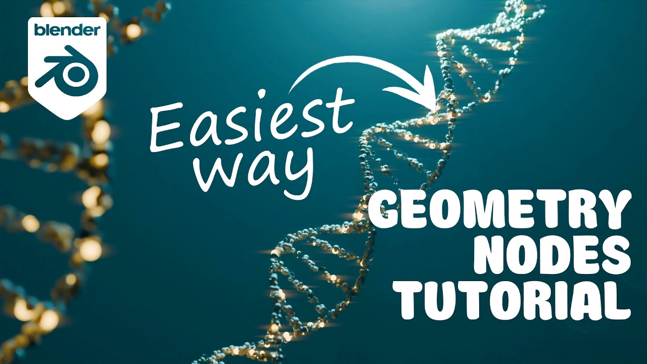 Sci-fi DNA animation in Blender with Geometry nodes [TUTORIAL]