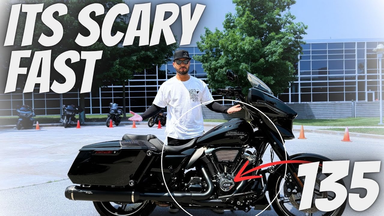 Riding a 2024 Harley Davidson Street Glide with a 135 engine!