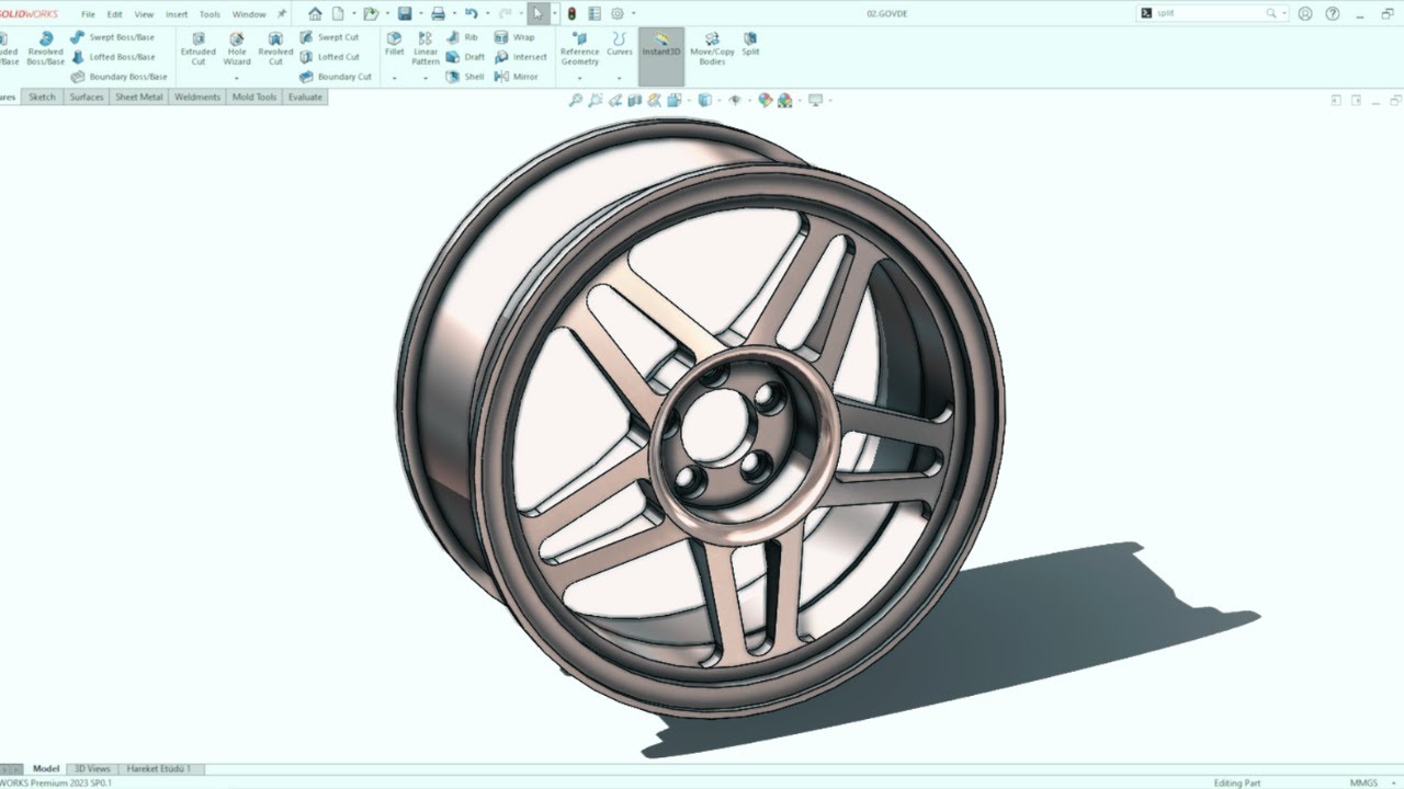 SOLIDWORKS'DE JANT TASARIMI PART-1 / BMW VS AUDI