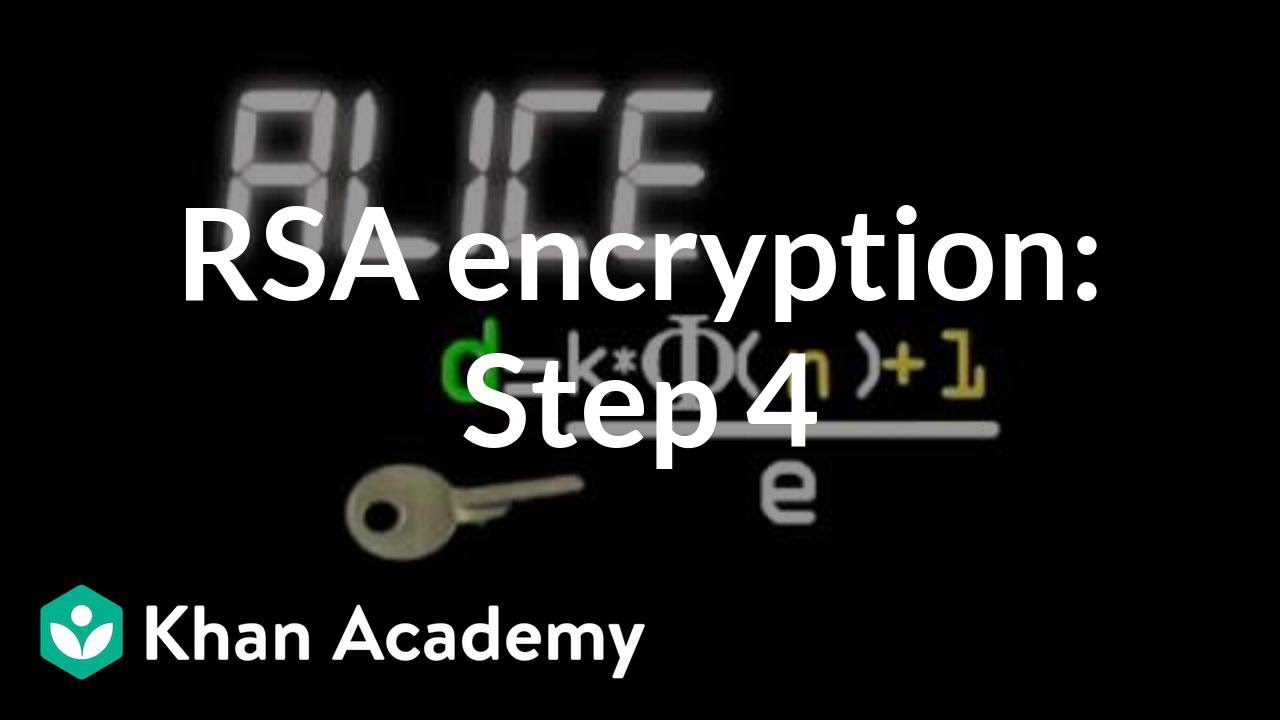RSA encryption: Step 4 | Journey into cryptography | Computer Science | Khan Academy