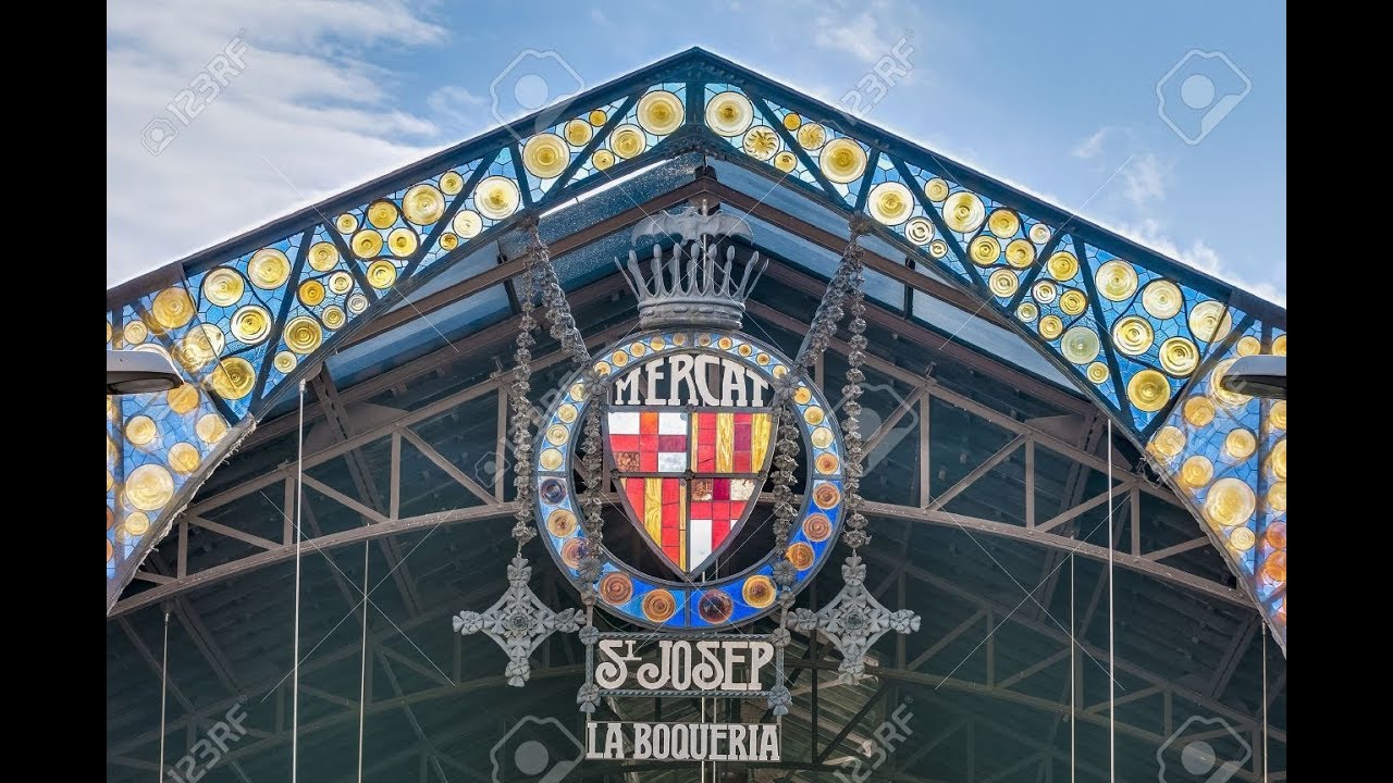 Tapas In Quim De La Boqueria In The Most Popular Market In Barcelona, Spain