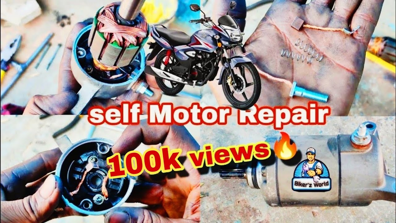 Honda Shine Self Motor Repair | Carbon Replacement | Bikerz World service | Electric Motor