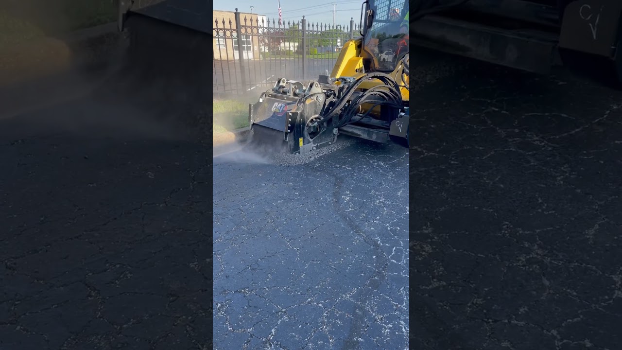 2 inches asphalt milling #asphaltpavement #asphalt #facilitymaintenance