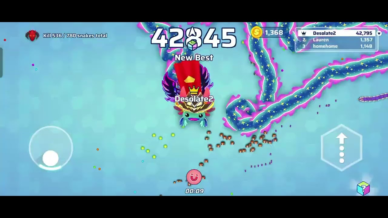 Snake.io ,my biggest size record ever 🐍 in unranked mode