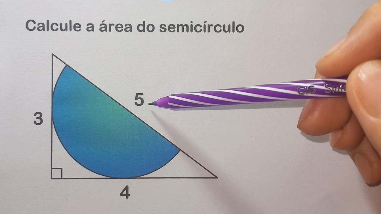 ÁREA DO SEMICÍRCULO INSCRITO NUM TRIÂNGULO