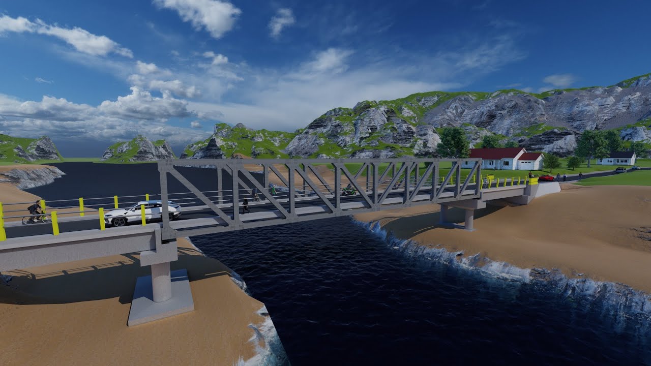 Animasi Metode Pelaksanaan Jembatan Beton dan Rangka Baja