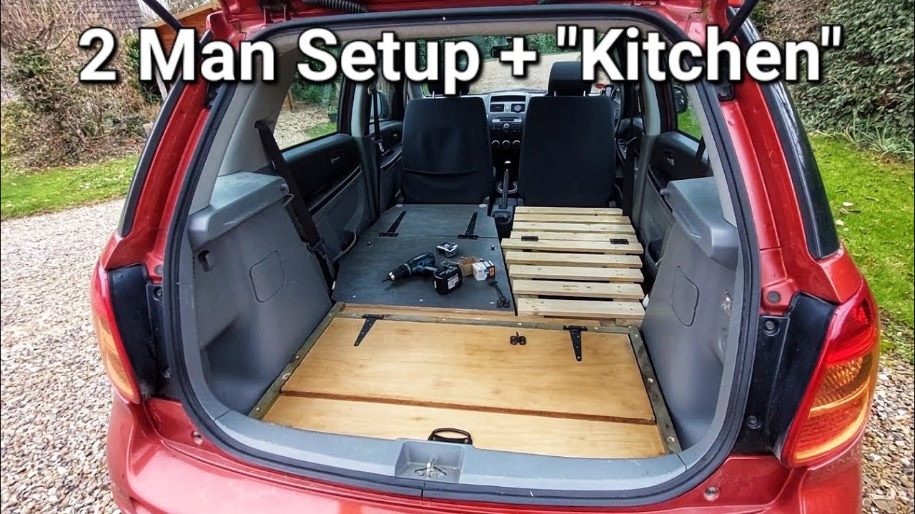 Suzuki SX4 Car Camper - DIY New Bed & Kitchen Layout